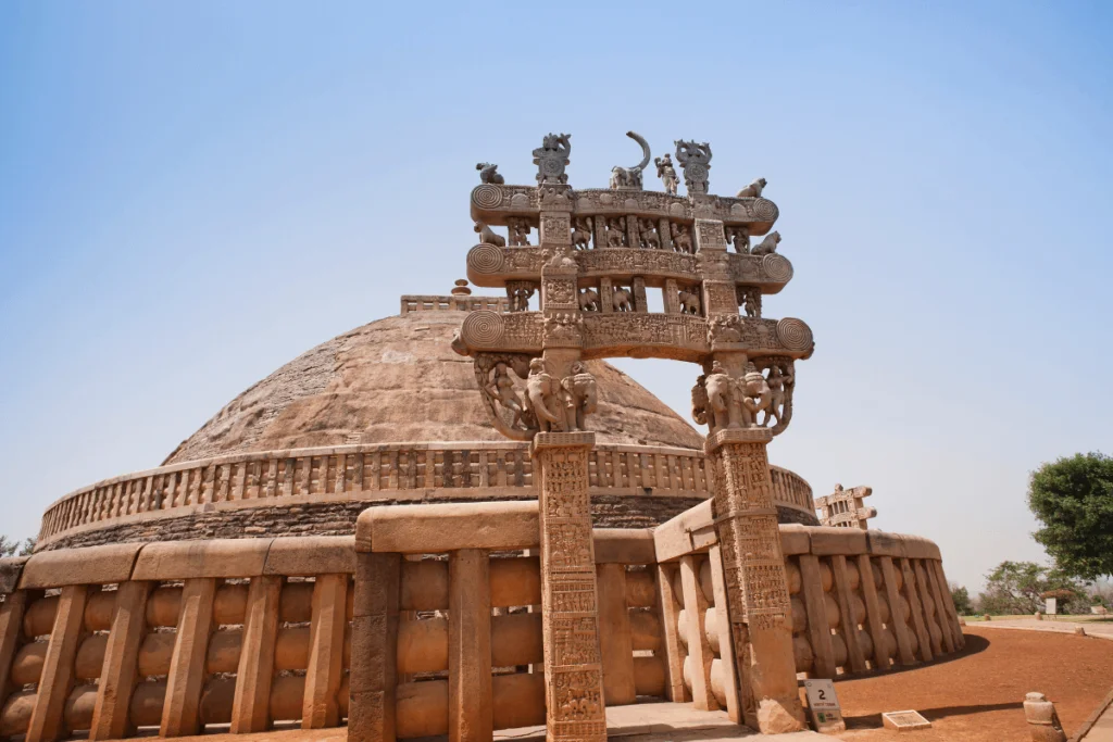 Image of a temple from the Indian Maurya Empire