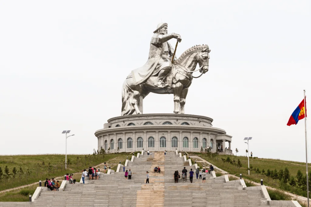 Image of a statue of Ghengis Khan, leader of one of the largest empires in history