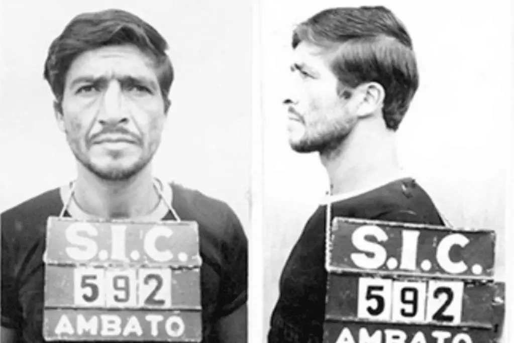 Image of a front and side criminal booking photo