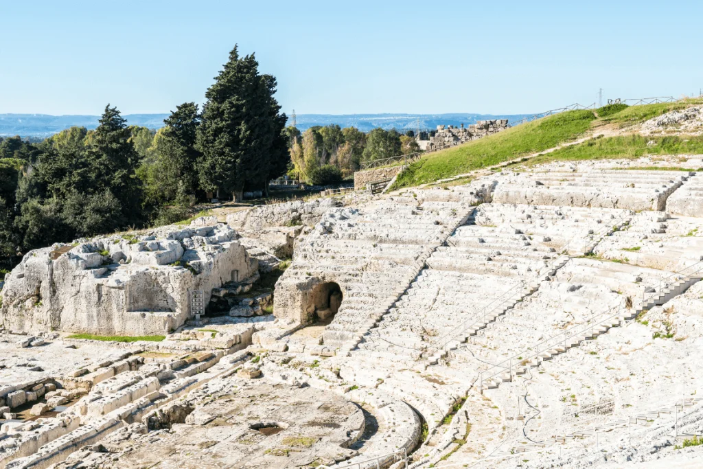 Image of stadium ruins of the ancient city state of Syracuse 