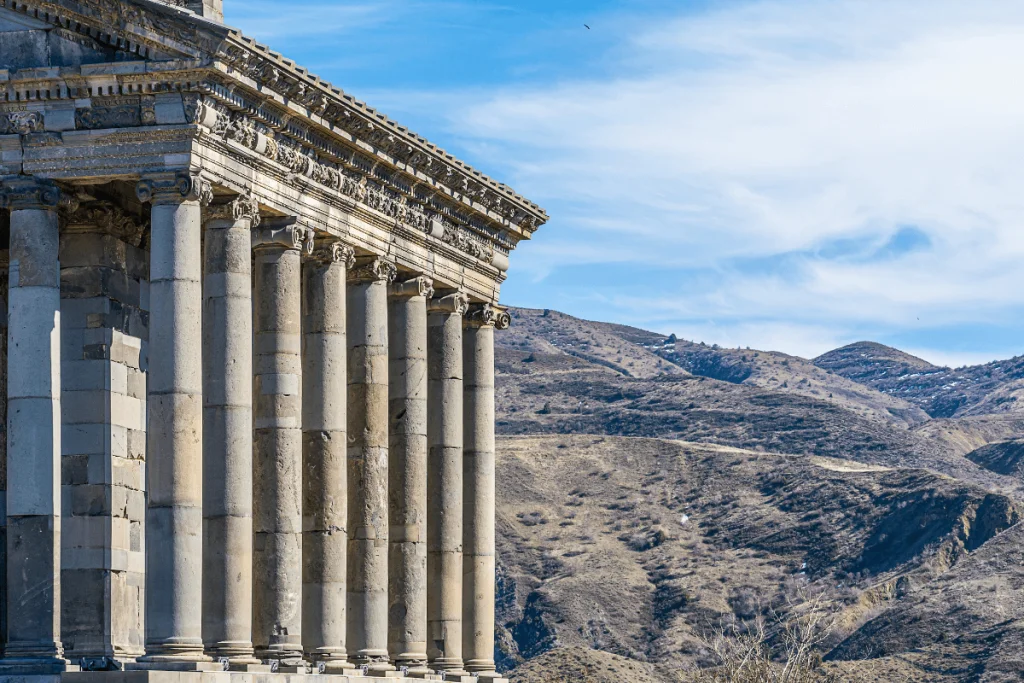 Image of a first century Roman temple in Garni, Armenia