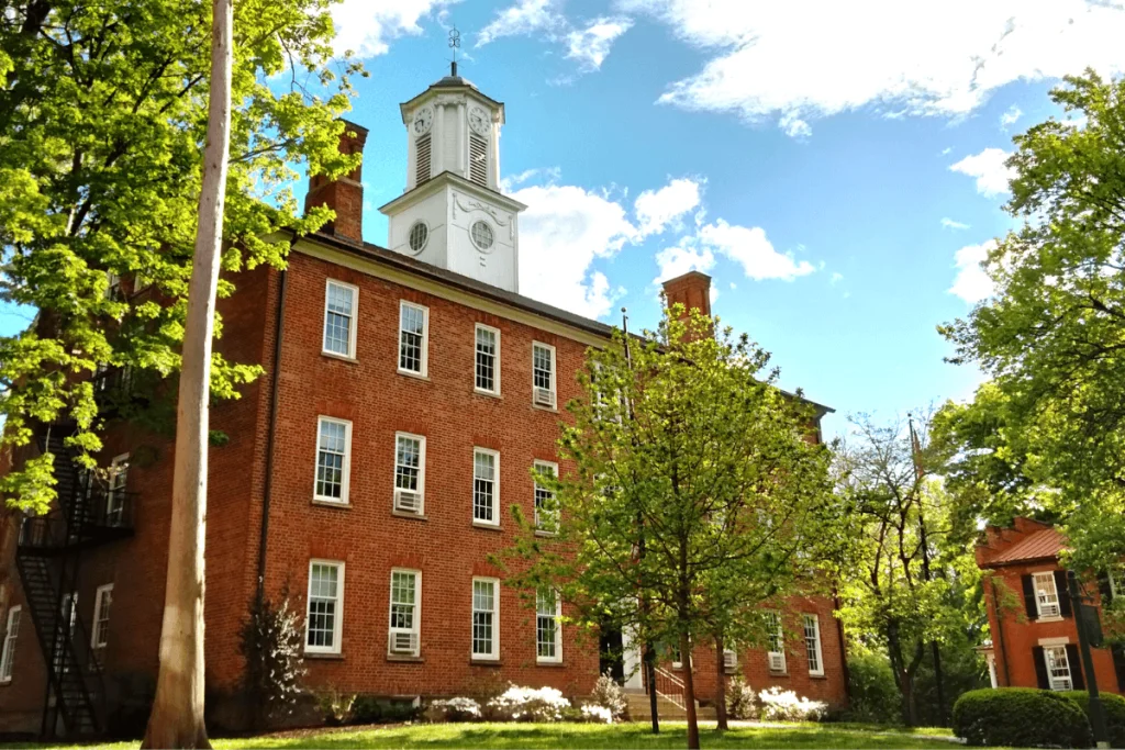 Image of a brick colonial building at Ohio University