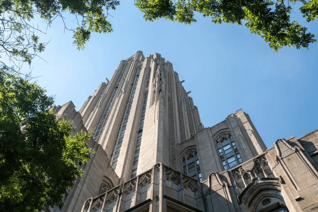 Image from the campus of the University of Pittsburgh for a blog post covering the oldest US colleges and universities.