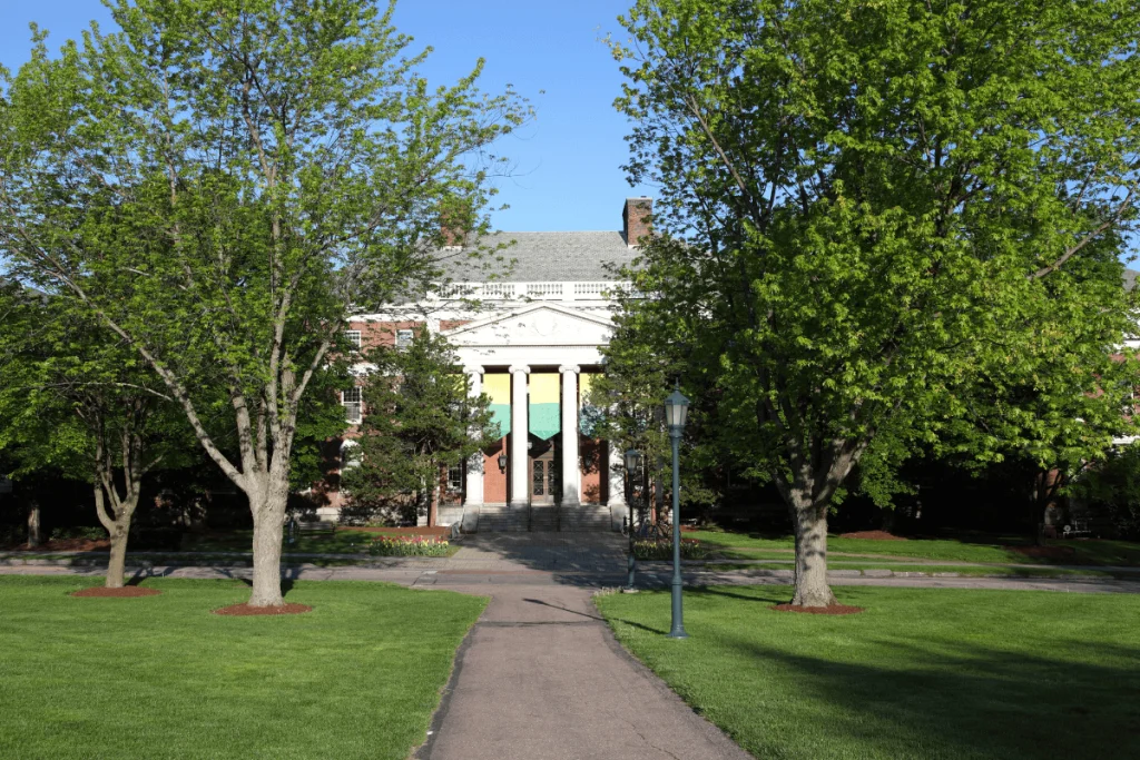 Image of an admin building at the University of Vermont