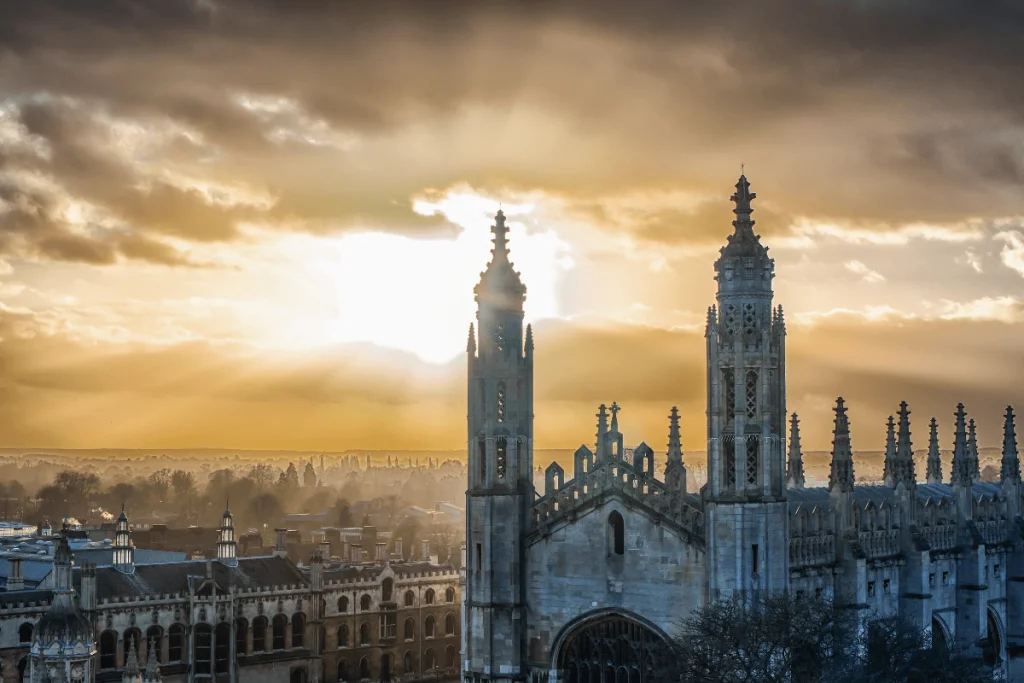 Image of King's College, Cambridge at dawn