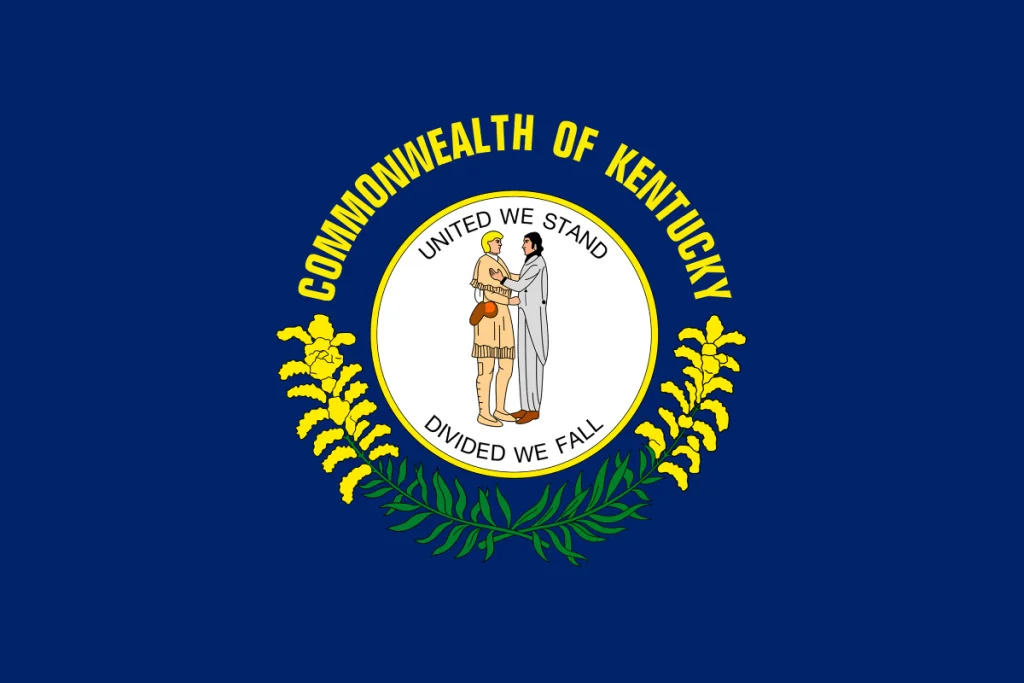 Image of the state flag of Kentucky