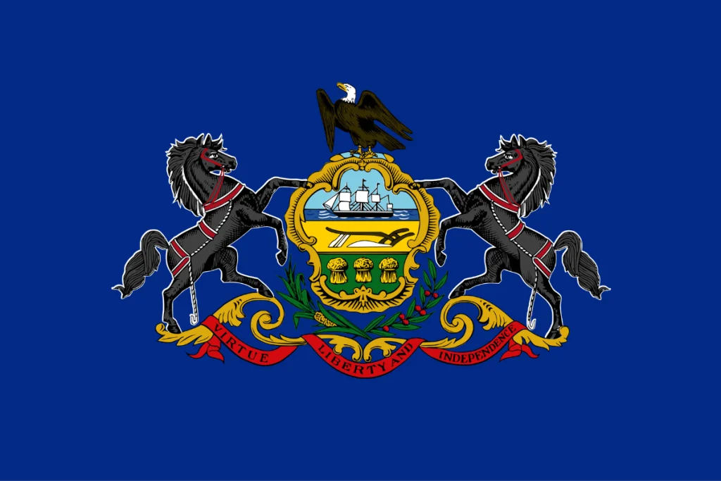 Image of the state flag of Pennsylvania