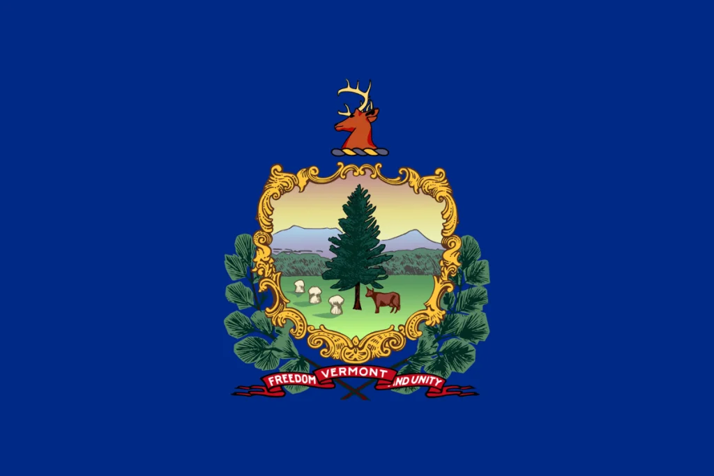 Image of the state flag of Vermont