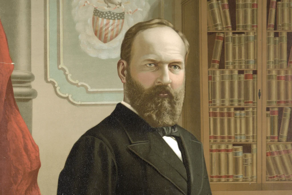 Image of a portait of U.S. president James Garfield
