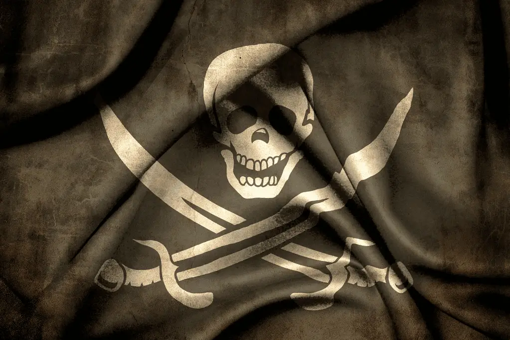 Image of a Jolly Roger, much like the design used by pirate Charles Vane.