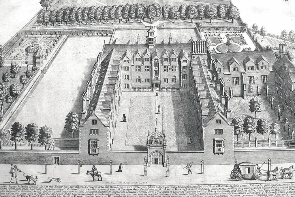 Image of Sidney Sussex College at Cambridge, where Oliver Cromwell attended university.