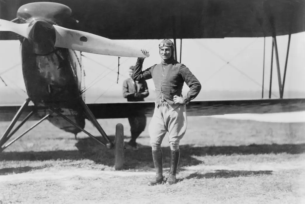 pioneers-of-aviation-billy-mitchell Image of military aviation pioneer Billy Mitchell ready for take off.