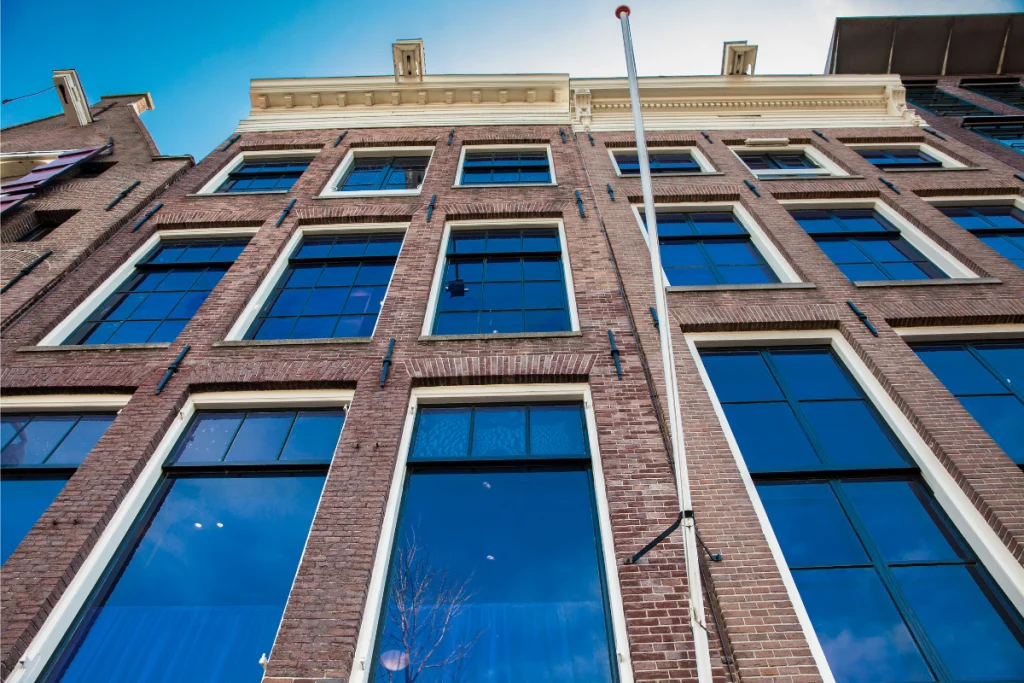 Image of Anne Frank's childhood home from the street.