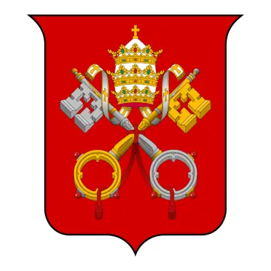 Image of the Holy See coat of arms for a blog post providing the list of popes throughout history.