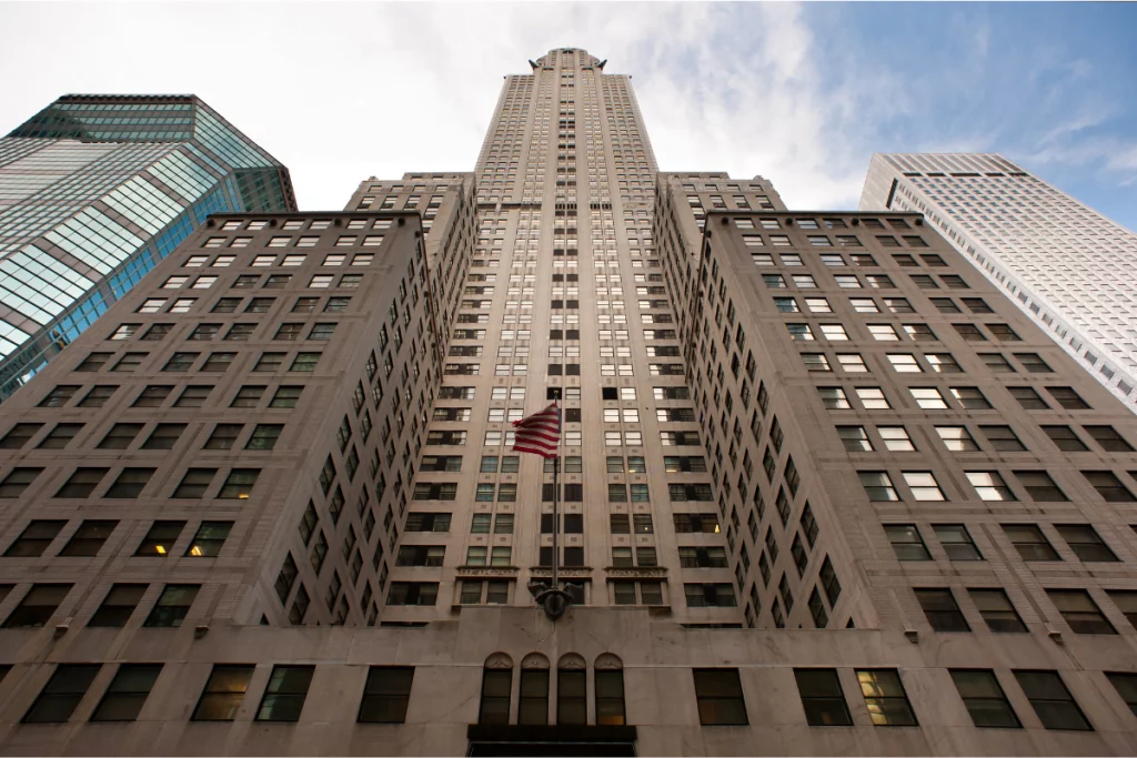 Image of the Chrysler Building in NYC for a blog post covering the tallest buildings in history.