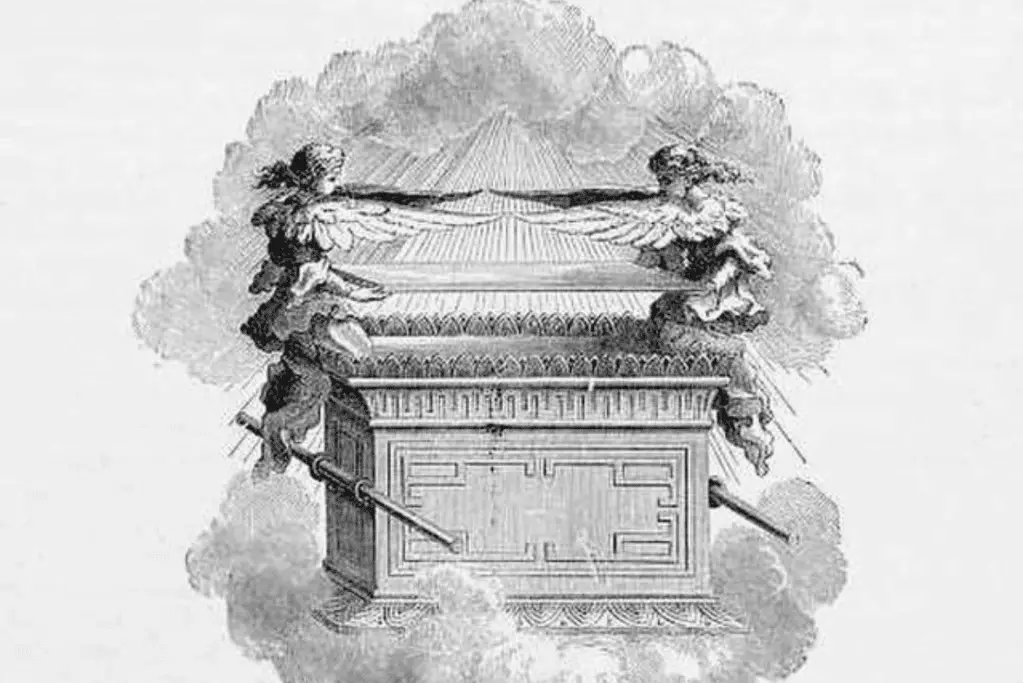 Image of the Ark with rays of light from heaven.