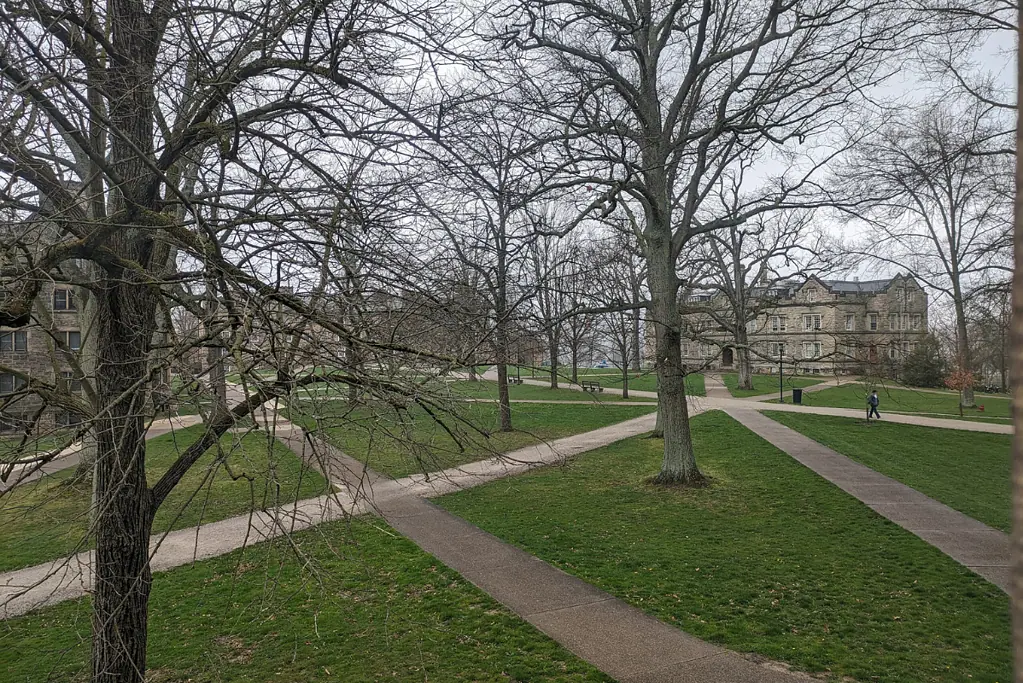 Image of the campus of Kenyon College in Gambier, OH.