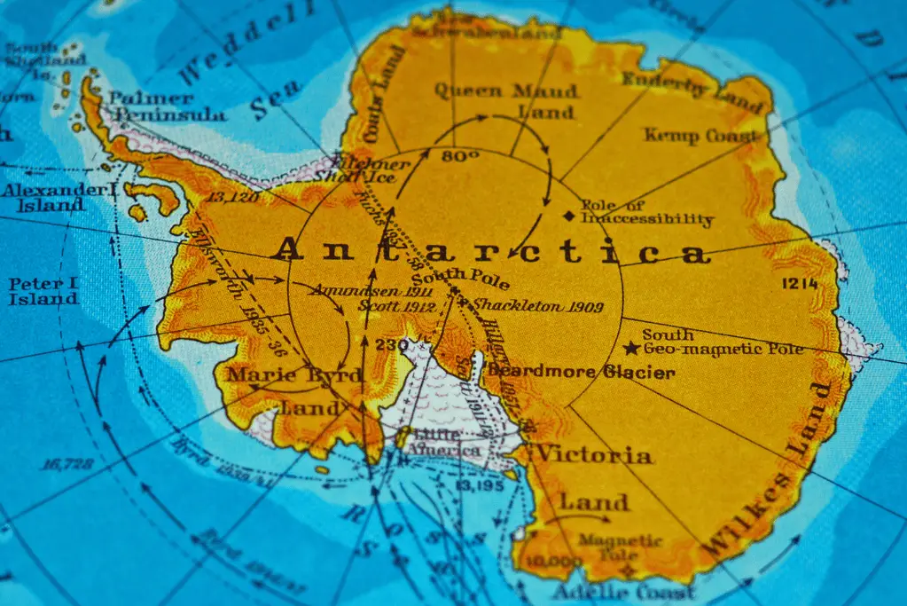 famous-expeditions-to-antarctica-faqs Image of a map of Antarctica for a blog post covering famous expeditions to Antartica.